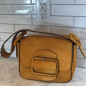 Tory Burch Sawyer Bag, Mustard Color Calf Hair